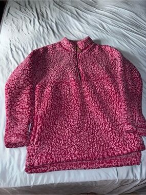 Women’s Pink Sherpa Pullover Sweater